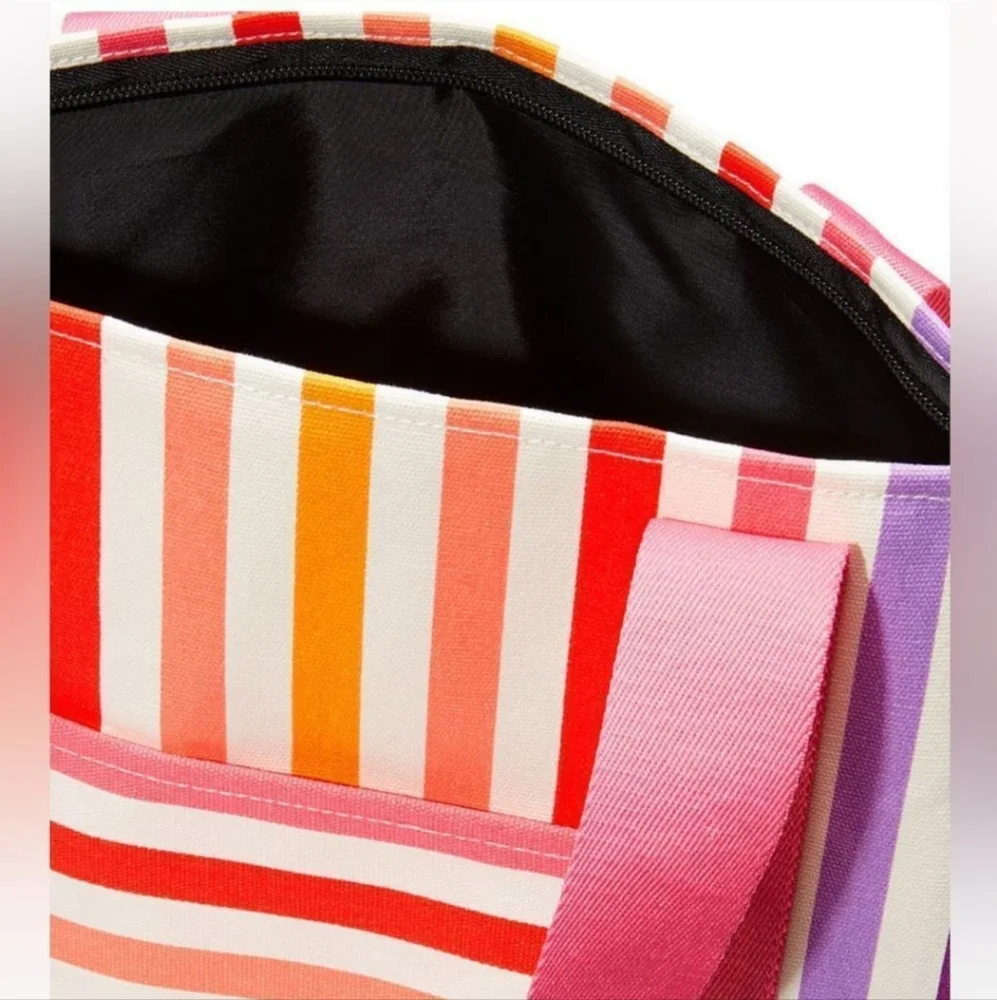 💜💕 VICTORIA'S SECRET STRIPED TOTE BAG 💕💜